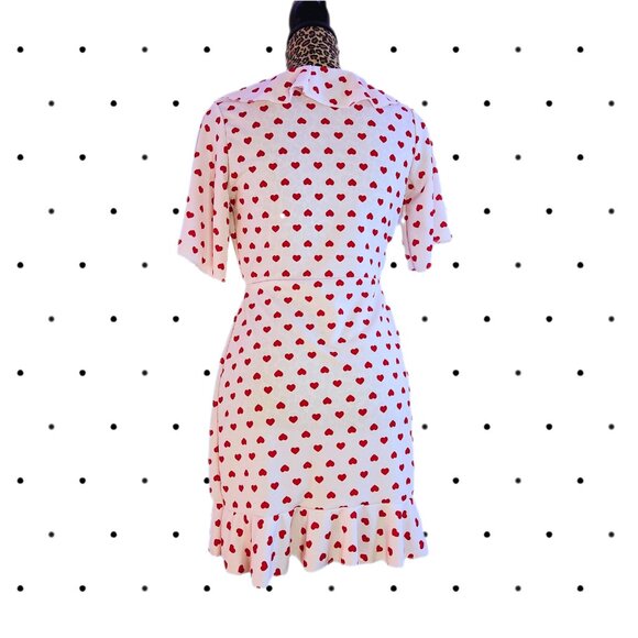 Pretty Little Things Ruffled white dress with red hearts SIZE 6 - Picture 10 of 10